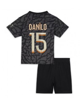 Otroški Nogometna dresi replika Paris Saint-Germain Danilo Pereira #15 Tretji 2023-24 Kratek rokav (+ hlače)